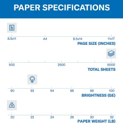 Hammermill® Copy Plus® Copy Paper, 10 Reams, White, Letter (8.5