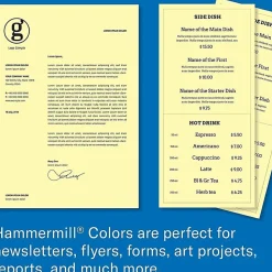 Hammermill® Multi-Use Color Copy Paper, 10 Reams, Canary, Letter (8.5