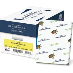 Hammermill® Multi-Use Color Copy Paper, 10 Reams, Canary, Letter (8.5