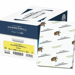 Hammermill® Multi-Use Color Copy Paper, 10 Reams, Canary, Letter (8.5