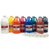 Handy Art Acrylic Paint Set With Pumps, 0.5 Gallons, Primary Colors, Set Of 8
