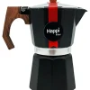 HappiKloc 6-Cup Espresso Coffee Maker, Black