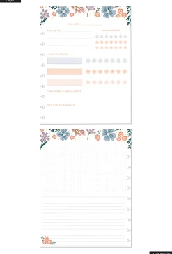 Happy Planner Big Filler Paper, 8-1/2" x 11", 40 Sheets, Florals