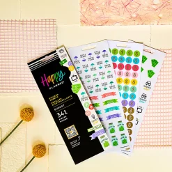 Happy Planner Budget Financial Sticker Pack, Multicolor, 8 Sticker Sheets, 341 Total Stickers