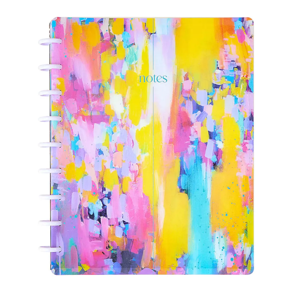Happy Planner Classic Disc Bound Notebook, 7" x 9-1/4", Dotted Rule, 60 Sheets, Bright & Brushy
