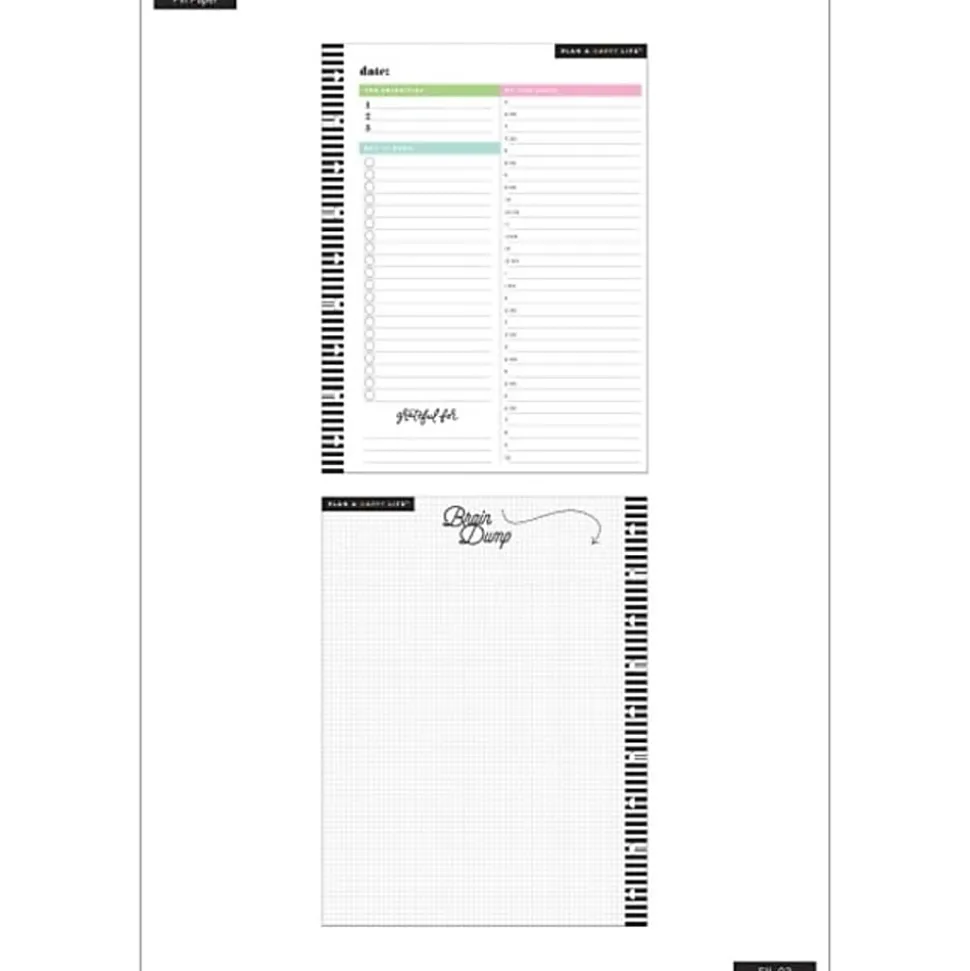 Happy Planner Classic Filler Paper, 40 Sheets, 7" x 9-1/4", Daily