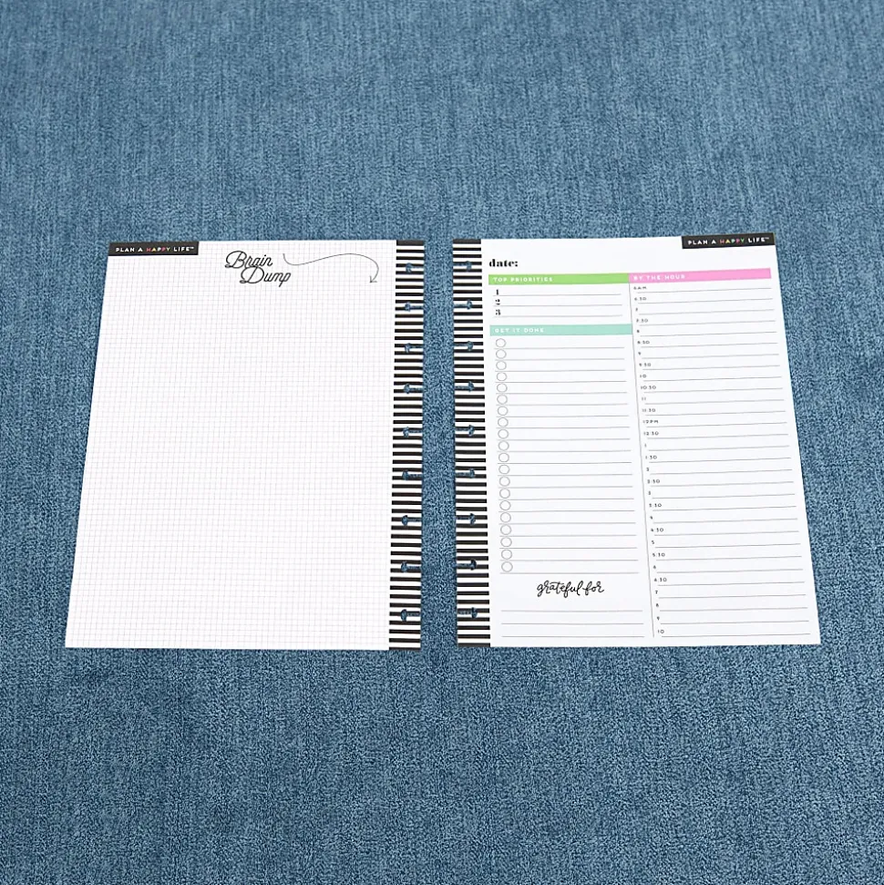 Happy Planner Classic Filler Paper, 40 Sheets, 7" x 9-1/4", Daily