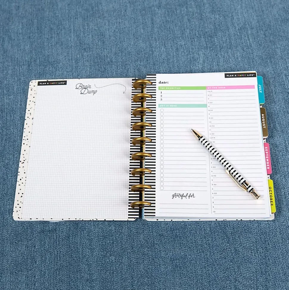 Happy Planner Classic Filler Paper, 40 Sheets, 7" x 9-1/4", Daily
