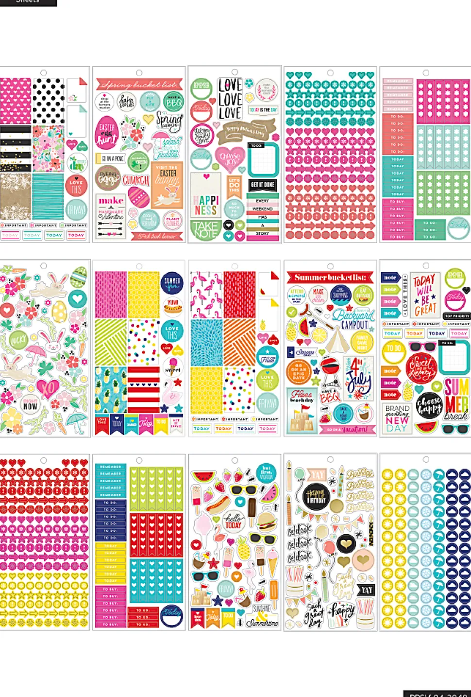 Happy Planner Classic Stickers, 9"H x 4-3/4"W x 1/4"D, Seasonal, Value Pack Of 1,557 Stickers