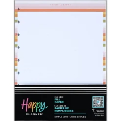 Happy Planner Dotted Lined Classic Filler Paper, Simple Joys, 7
