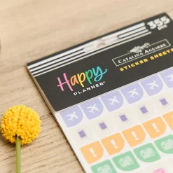 Happy Planner Flower Burst Stickers, Medium, 71 Stickers Per Sheet, Pack Of 5 Sheets