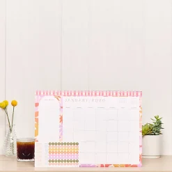 2026 Happy Planner 12-Month Desk Calendar, 12” x 17”, Sunlit Floral, January To December, CD00203002