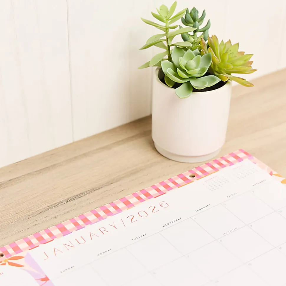 2026 Happy Planner 12-Month Desk Calendar, 12” x 17”, Sunlit Floral, January To December, CD00203002