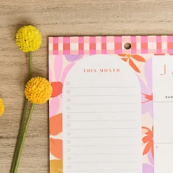 2026 Happy Planner 12-Month Desk Calendar, 12” x 17”, Sunlit Floral, January To December, CD00203002