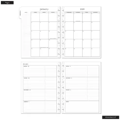 2026 Happy Planner Monthly/Weekly Classic Disc Bound Planner, 7" x 9-1/4", Opal Aura, January To December, PD0076C014