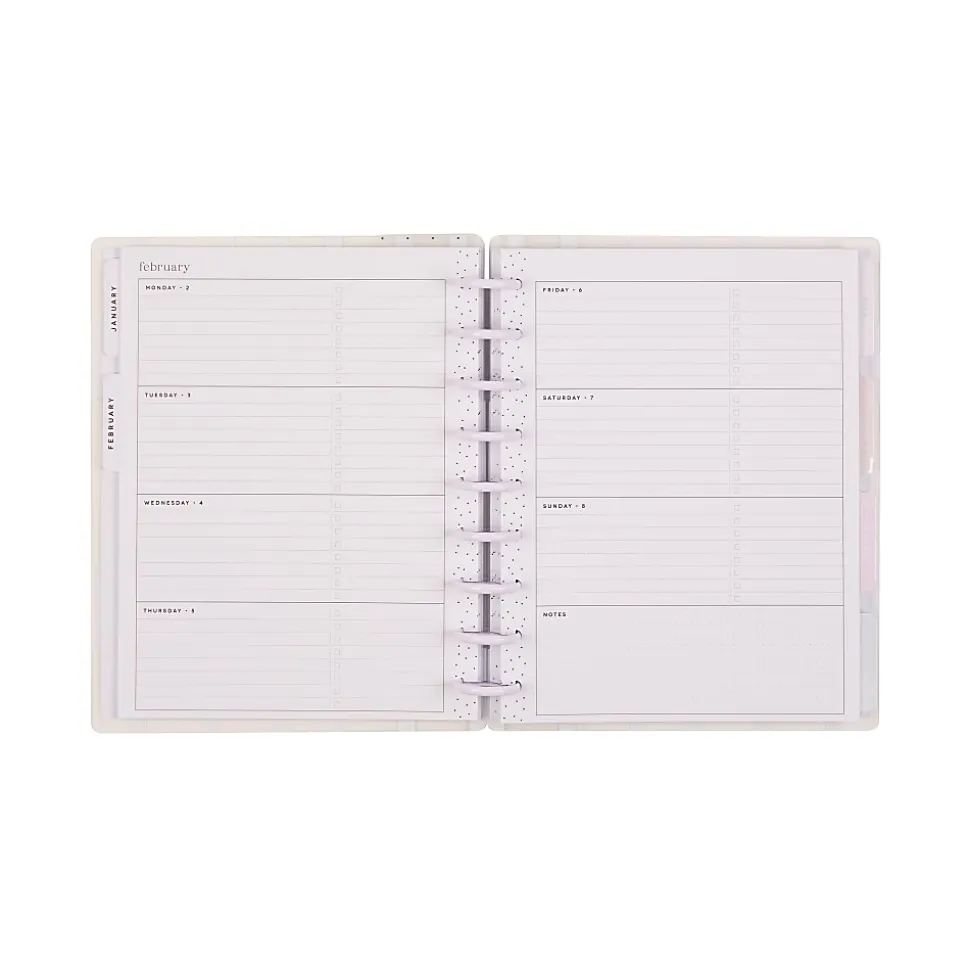 2026 Happy Planner Monthly/Weekly Classic Disc Bound Planner, 7" x 9-1/4", Opal Aura, January To December, PD0076C014