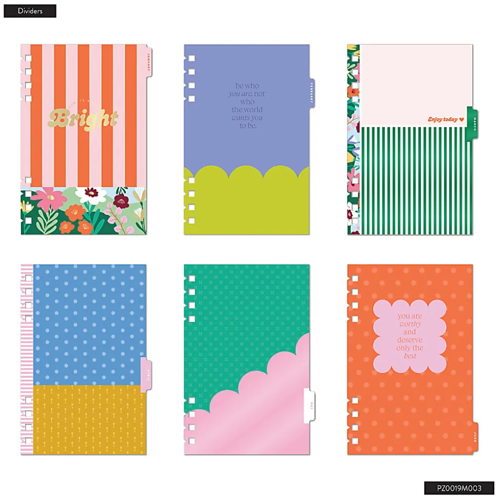 2026 Happy Planner Monthly/Weekly Mini Customizable Twin Loop Planner, 4-5/8" x 7", Color Beat, January To December, PZ0019M003