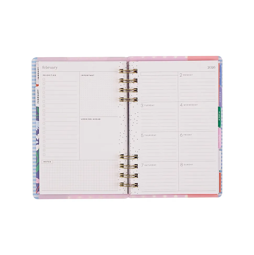2026 Happy Planner Monthly/Weekly Mini Customizable Twin Loop Planner, 4-5/8" x 7", Color Beat, January To December, PZ0019M003