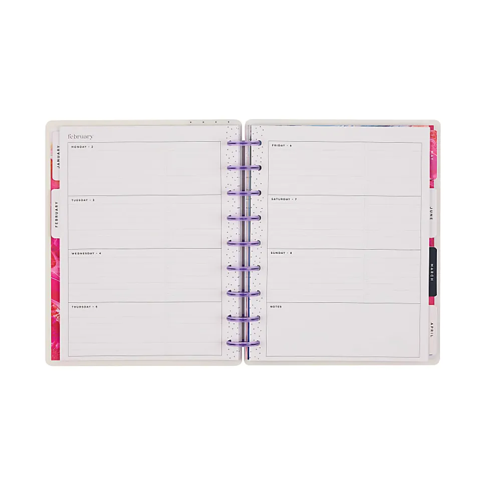 2026 Happy Planner Monthly/Weekly Classic Disc Bound Planner, 7" x 9-1/4", Fluid Fusion, January To December, PD0076C014