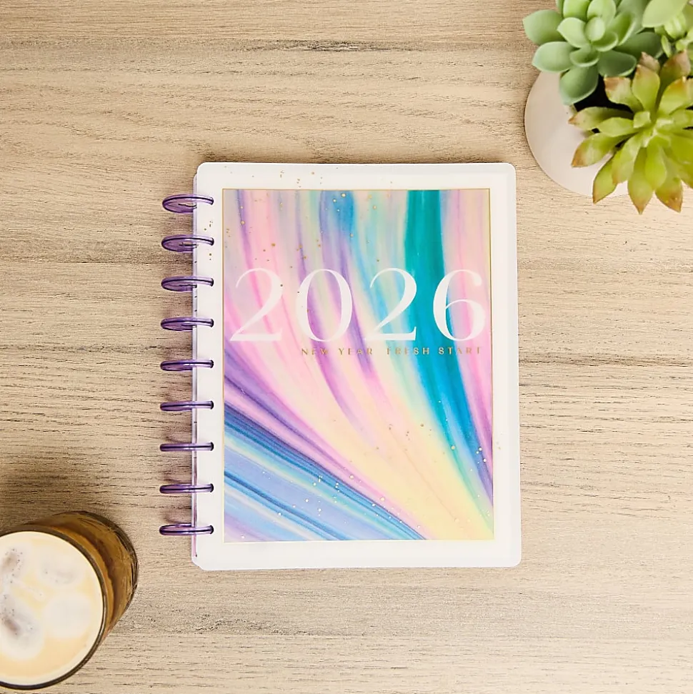 2026 Happy Planner Monthly/Weekly Classic Disc Bound Planner, 7" x 9-1/4", Fluid Fusion, January To December, PD0076C014