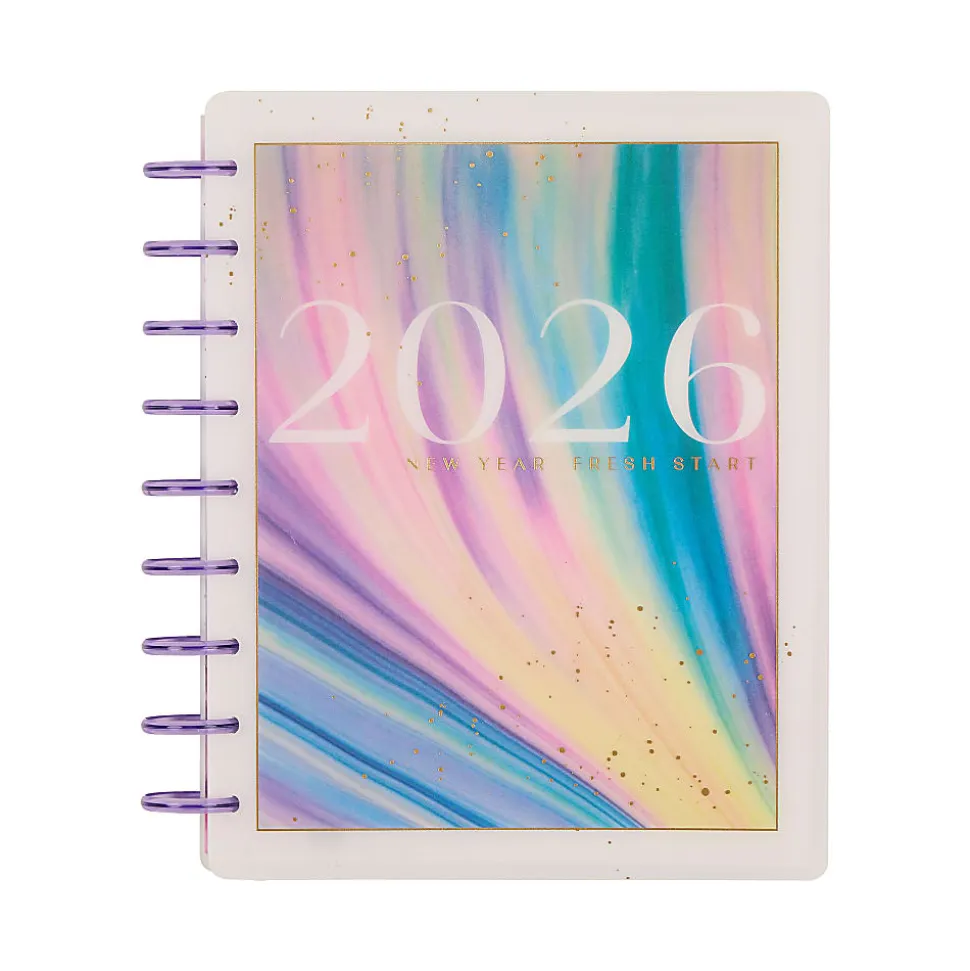 2026 Happy Planner Monthly/Weekly Classic Disc Bound Planner, 7" x 9-1/4", Fluid Fusion, January To December, PD0076C014