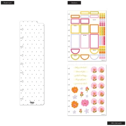 Happy Planner Monthly/Weekly Classic Disc-Bound Planner, 7" x 9-1/4", Sunshine Blooms, July 2026 to June 2027, Total Quantity 1