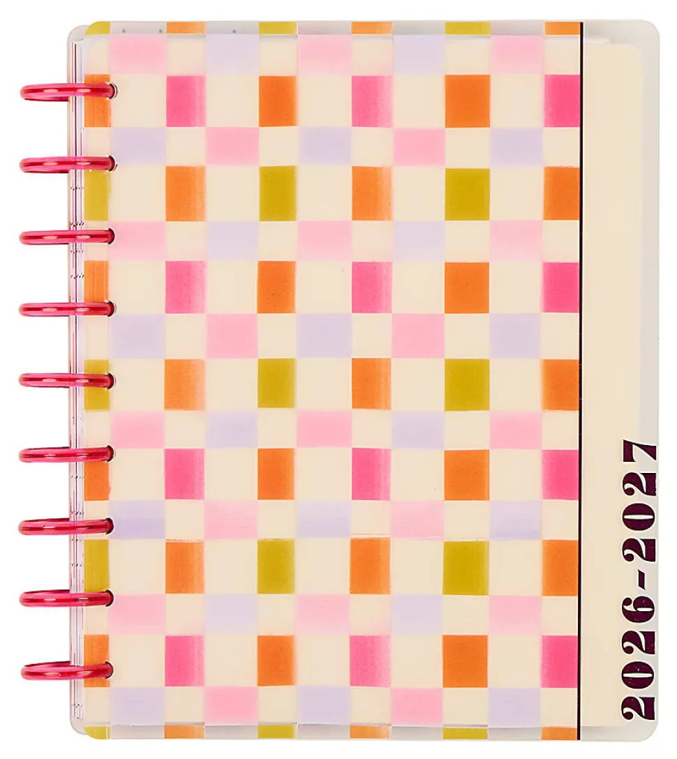 Happy Planner Monthly/Weekly Classic Disc-Bound Planner, 7" x 9-1/4", Sunshine Blooms, July 2026 to June 2027, Total Quantity 1