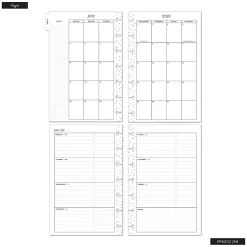 Happy Planner Monthly/Weekly Mini Disc-Bound Academic Planner, 4-5/8