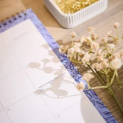 Happy Planner Organized 12-Month Wall Calendar, 14” x 12”, Cottage Blues, July 2026 To June 2027, CWDS12-003, Total Qty 1