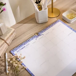Happy Planner Organized 12-Month Wall Calendar, 14” x 12”, Cottage Blues, July 2026 To June 2027, CWDS12-003, Total Qty 1