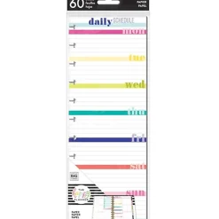 Happy Planner Refill Big Half-Sheet Filler Paper, 4-1/8" x 11", 60 Sheets, Daily Schedule