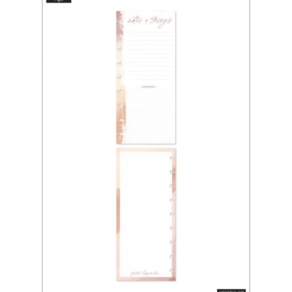 Happy Planner Skinny Classic Half Sheet Filler Paper, 60 Sheets, 4-1/8" x 9-1/4", Notes And Things