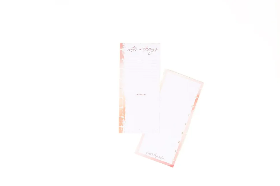 Happy Planner Skinny Classic Half Sheet Filler Paper, 60 Sheets, 4-1/8" x 9-1/4", Notes And Things