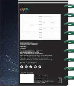Happy Planner Weekly/Monthly Classic Undated Planner, 7" x 9-1/4", Look To The Stars, PPCU12-050