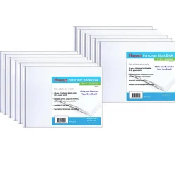 Hayes Blank Hardcover Books, 6" x 9", 28 Pages (14 Sheets), White, Pack Of 12 Books