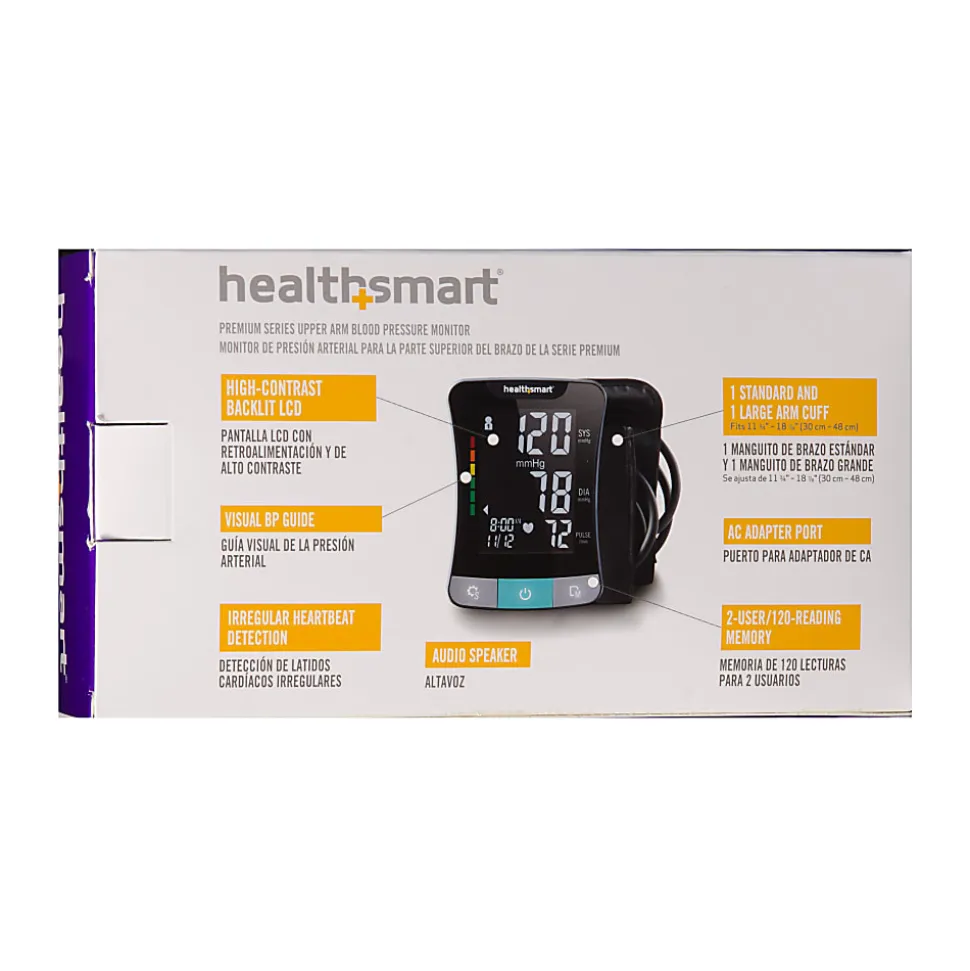 HealthSmart® Premium Talking Automatic Digital Blood Pressure Monitor With Standard And Large Cuffs