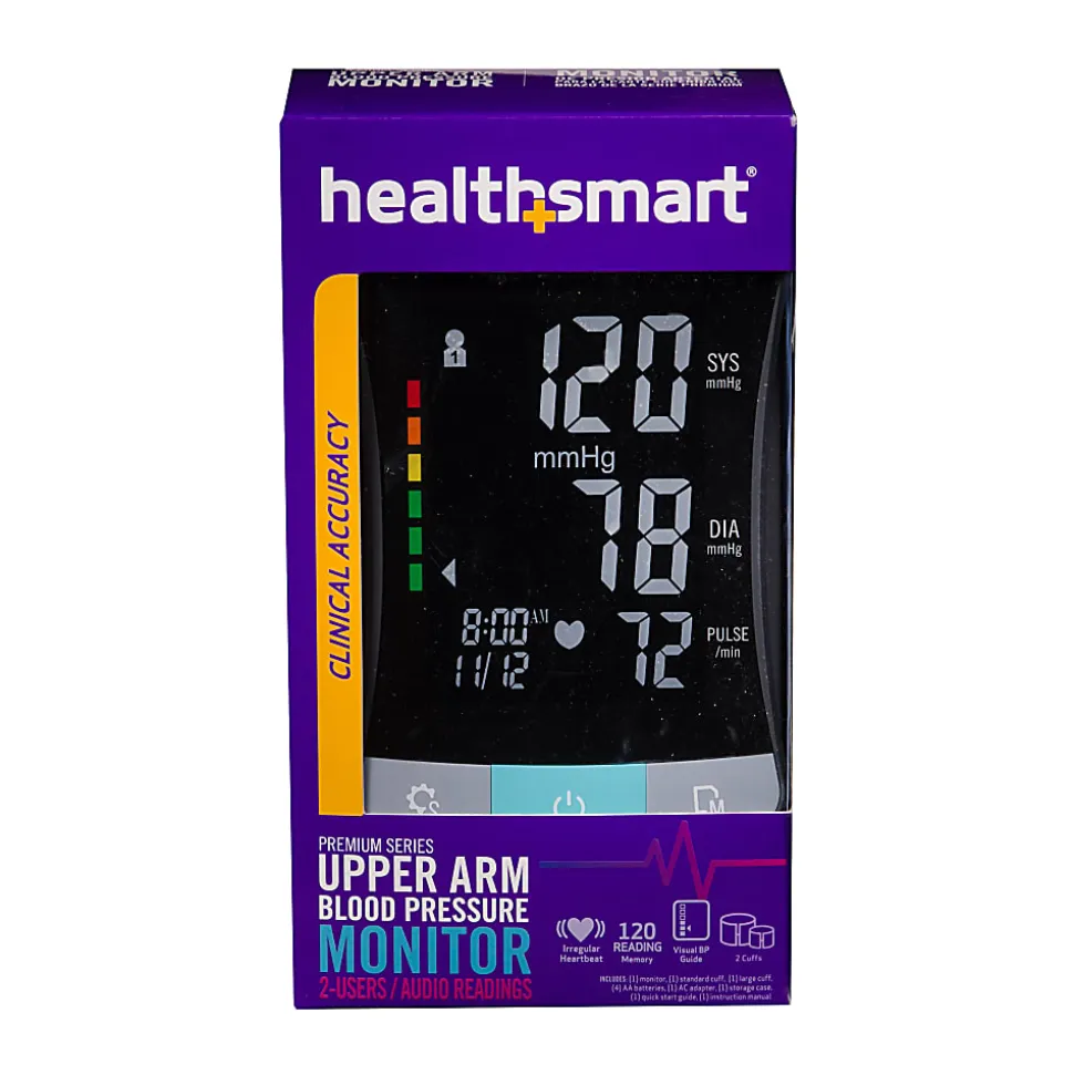 HealthSmart® Premium Talking Automatic Digital Blood Pressure Monitor With Standard And Large Cuffs
