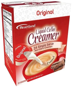 Heartland Creamers, 0.37 Oz, Original, Box Of 24 Creamers, Case Of 6 Boxes