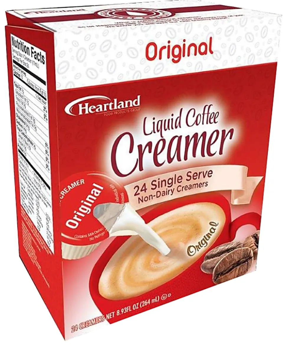 Heartland Creamers, 0.37 Oz, Original, Box Of 24 Creamers, Case Of 6 Boxes