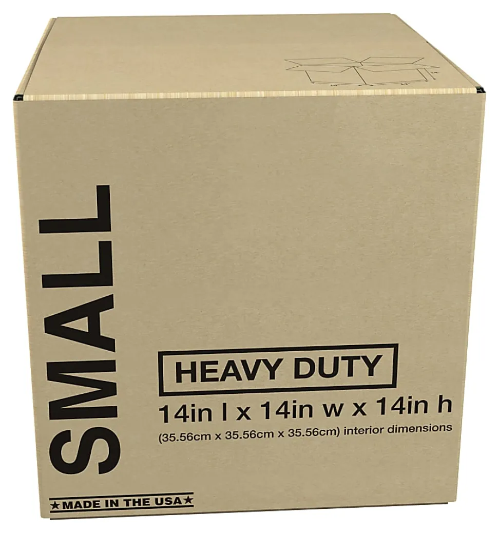 Heavy-Duty Corrugated Moving Box, 14"H x 14"W x 14"D, Kraft