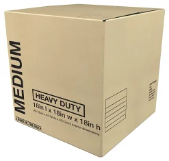 Heavy-Duty Corrugated Moving Box, 18
