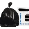 Heritage Accufit Can Liners, 55 Gallon, 0.9 Mil, Black, Box Of 50