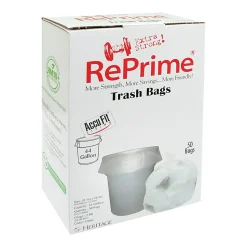 Heritage Accufit Can Liners, 44 Gallon, 0.9 Mil, Clear, Box Of 50
