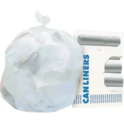Heritage High-Density Coreless 0.31-mil Trash Can Liners, 10 Gallons, White, Box Of 1,000 Liners