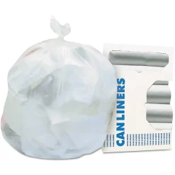 Heritage High-Density Coreless 16 Mic Can Liners, 0.63 mil, 40" x 33", Natural, Pack Of 250 Bags
