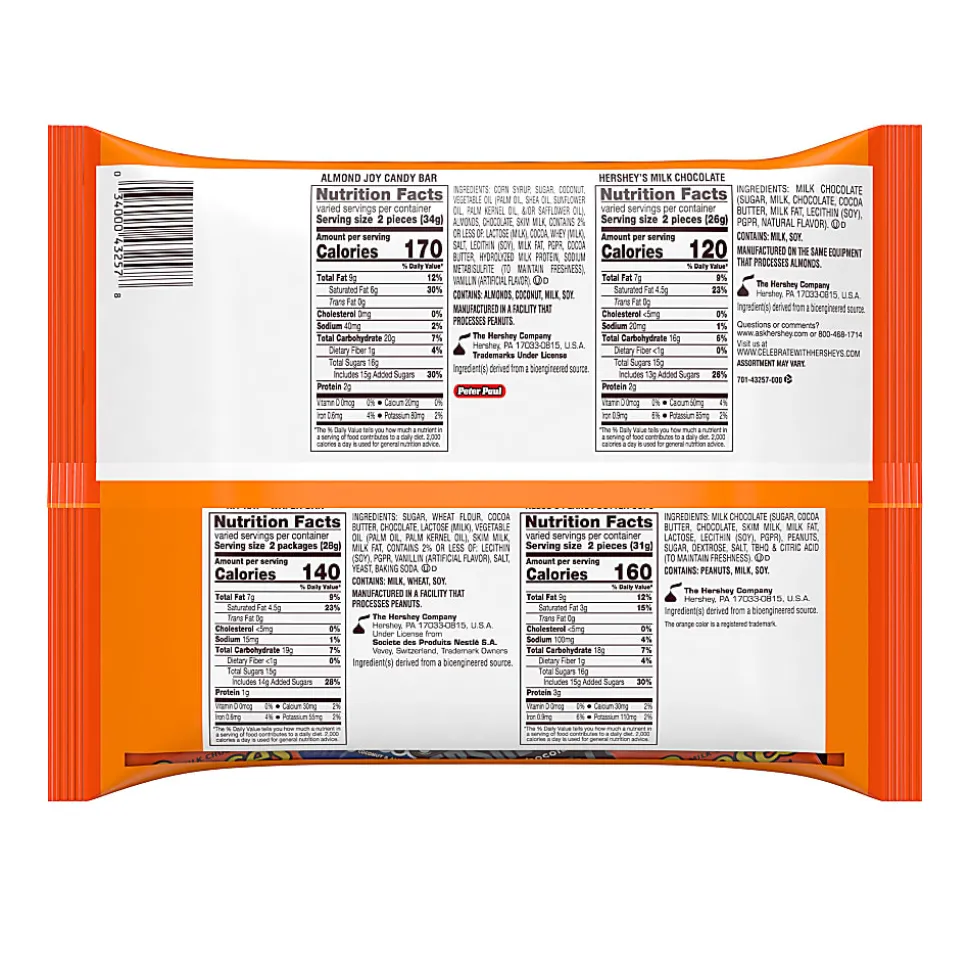 Hershey's All Time Greats Snack-Size Assortment, 15.57 oz, Pack of 2 Bags