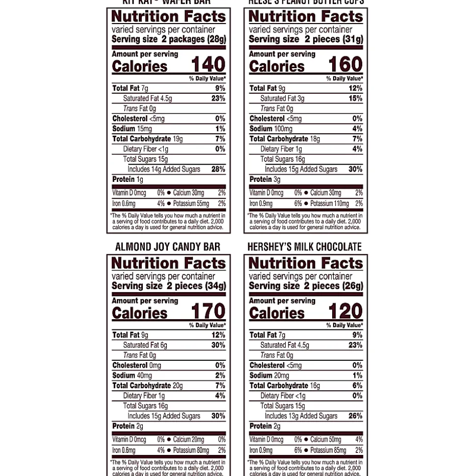 Hershey's All Time Greats Snack-Size Assortment, 15.57 oz, Pack of 2 Bags