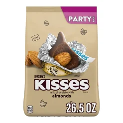 HERSHEY'S KISSES Milk Chocolate with Almonds Candy, 26.5 oz
