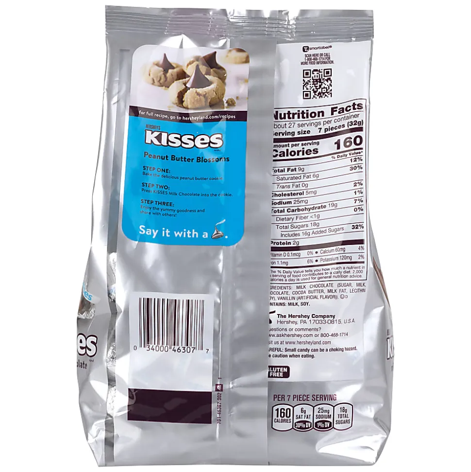 HERSHEY'S KISSES Milk Chocolate Candy, 30 oz