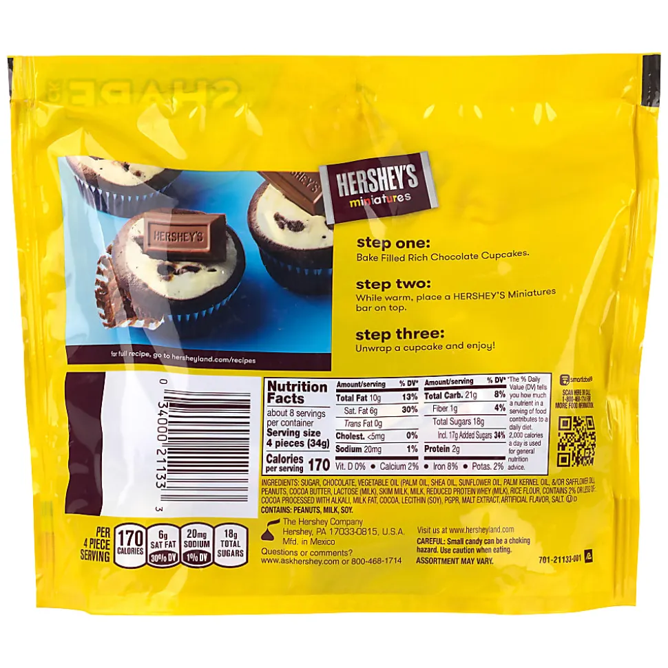 HERSHEY'S Miniatures Chocolate Candy Assortment, 9.3 oz, 3 Pack